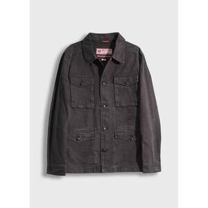NEW IRON & RESIN men's herringbone military jacket in charcoal